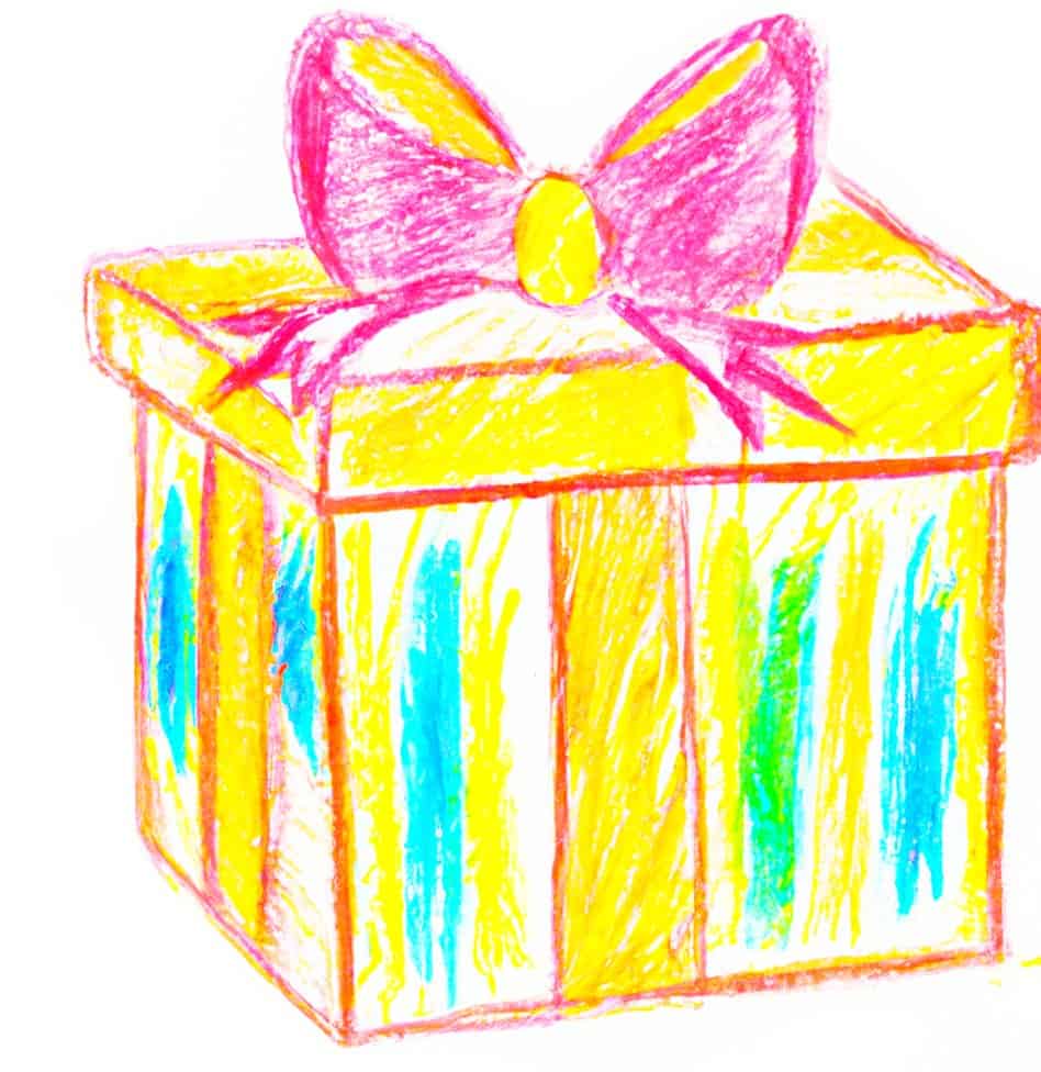 Illustration eines Geschenkpakets – kleine Geschenke zur Begrüßung und Unterstützung für betroffene Familien